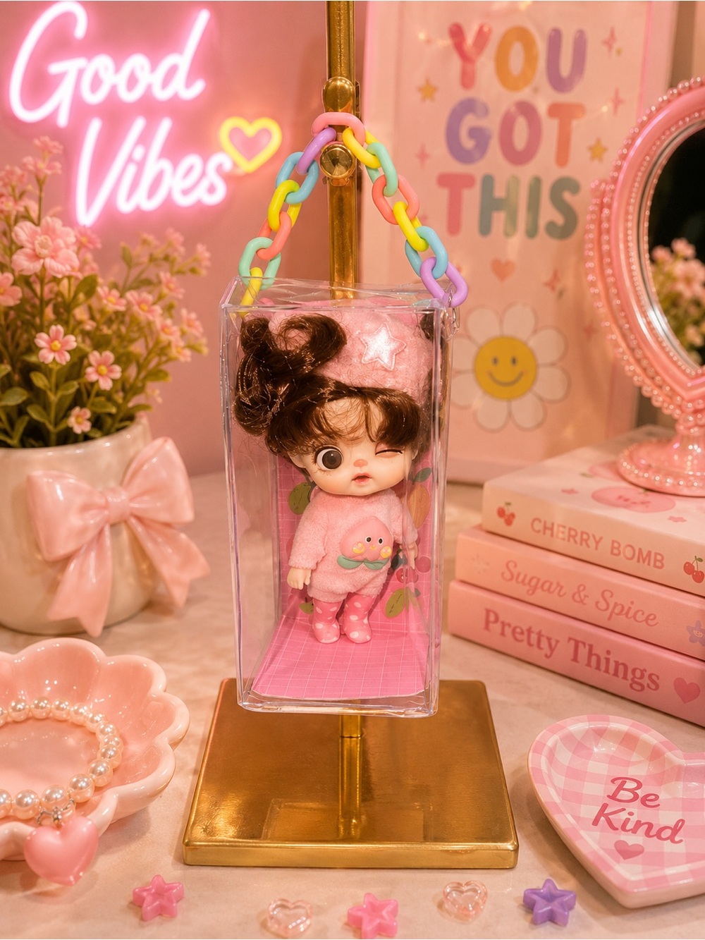 Lolifen Sweet Girl Plush Phone/key Pendant